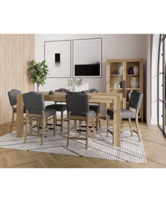 7pc Counter Height Dining Set (Davie Rectangular Table & 6 Jesilyn Stools)
