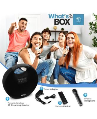 5.25” Portable Wireless Bluetooth Streaming Speaker with Waterproof Design, Wireless Microphone, TWS, USB/MP3 Playback, Rechargeable Battery