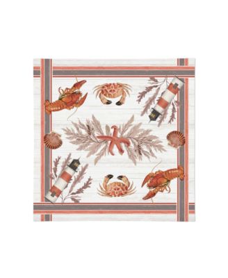 Laural Home Seafood Shack Set of 4 Napkin, 20" x 20"