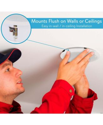 8.0" In-Wall / Ceiling Speaker System - 150W Max Power, 2-Way Flush Mount, Enclosed Housing, Professional Audio