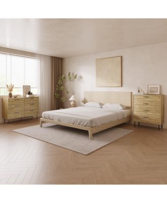 Mid-Century Modern Wave 6-Drawer 47.2-Inch Wide Dresser