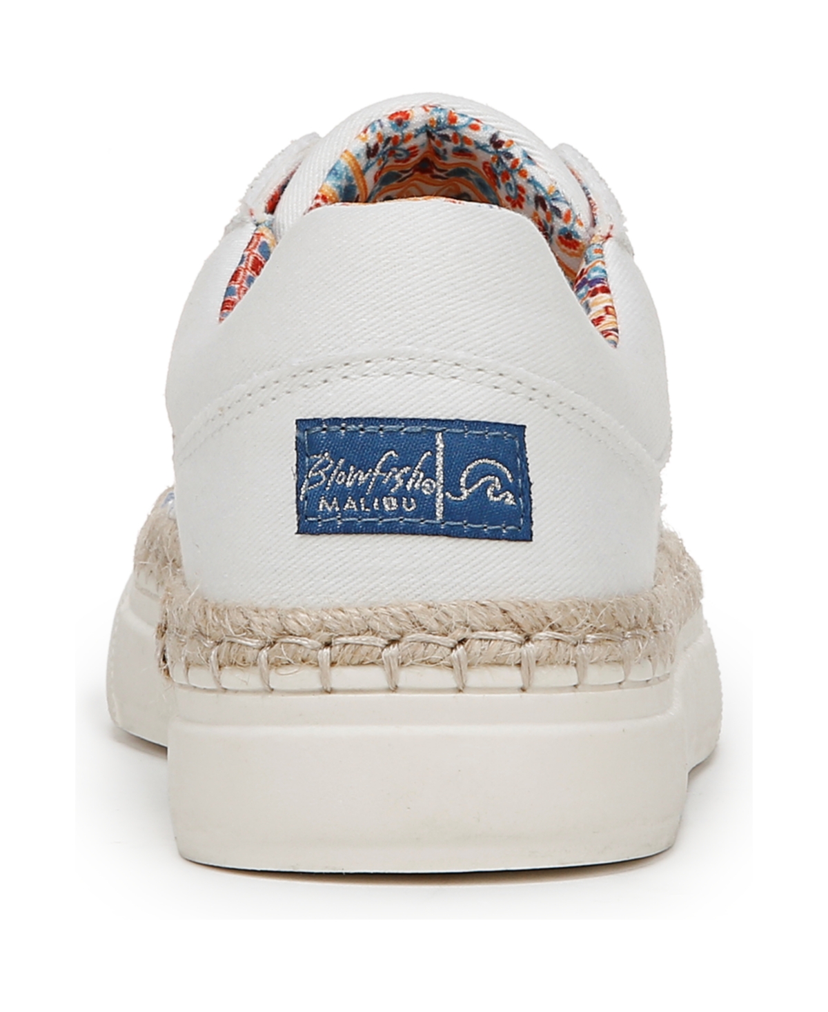 Shop Blowfish Malibu Women's Northshore Lace Up Sneakers In White Multi Twill Fabric