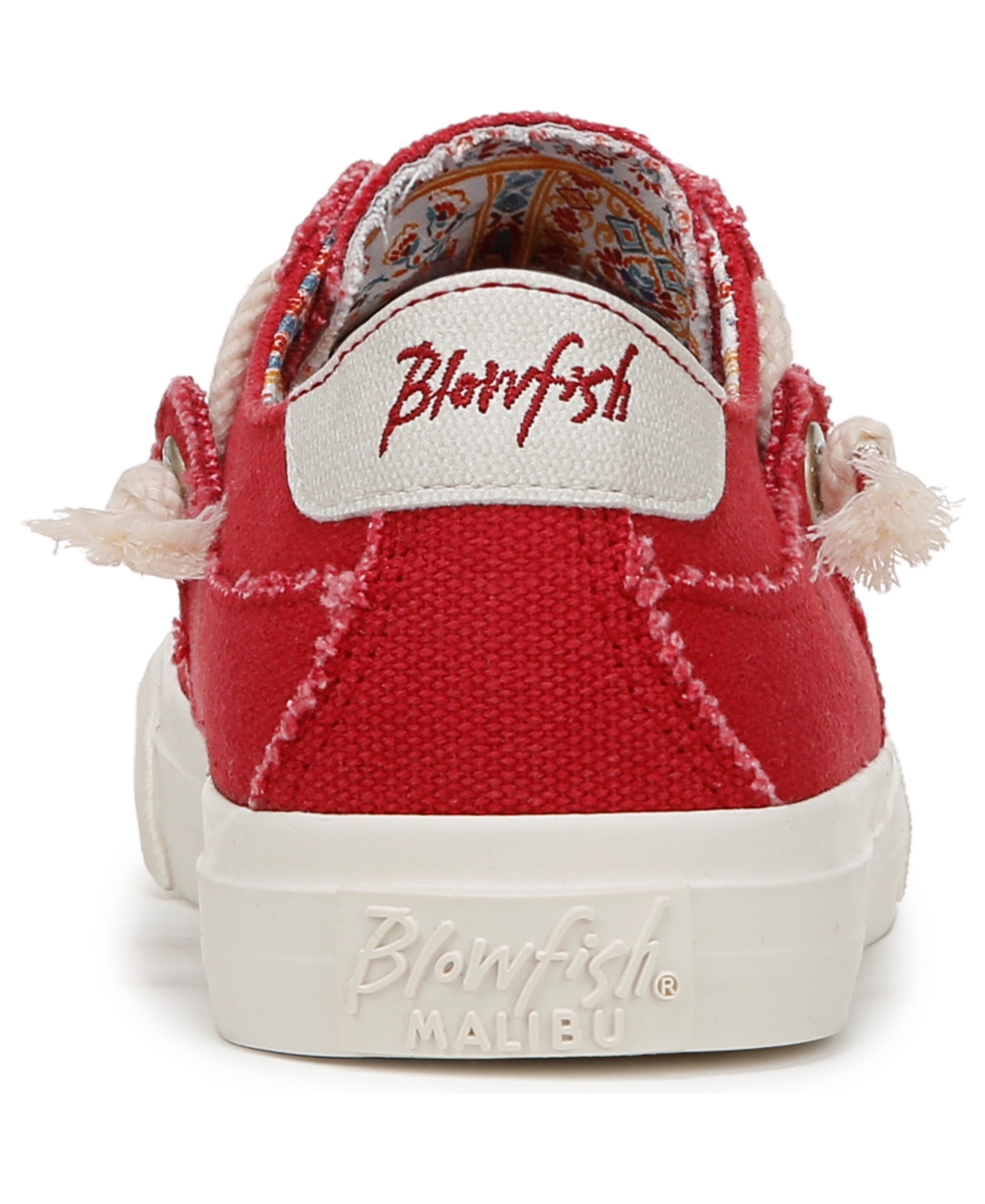 Shop Blowfish Malibu Women's Martina Lace Up Platform Sneakers In Pompeiian Red Canvas