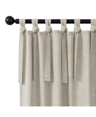 Garrett Textured Tie Knots Curtains Pair, 52"X84"