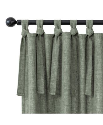 Garrett Textured Tie Knots Curtains Pair