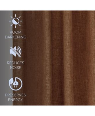 Garrett Textured Tie Knots Curtains Pair, 52"X108"