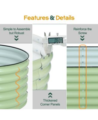Aluzinc Material Modular Metal Raised Garden Bed