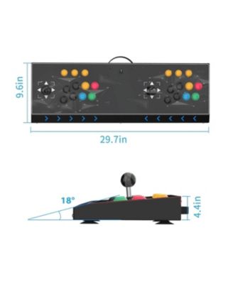 Arcade Fight Stick, 2 players PC Street Fighter Video Game Controller Fighting Joystick for PC, Nintendo Switch, NEOGEO Mini, NeoGeo Pro, PS3,Raspberry Pi, PS Classic, Android