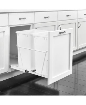 Double Pullout 35 qt. Trash Can for Kitchen,RV-18PB-1
