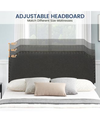 Full Size Bed Frame with Headboard, Metal Platform Bed Frame