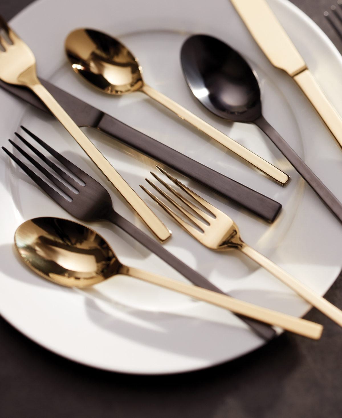 Oneida Allay Champagne Set Of 6 Everyday Flatware Teaspoons In Metallic,stainless