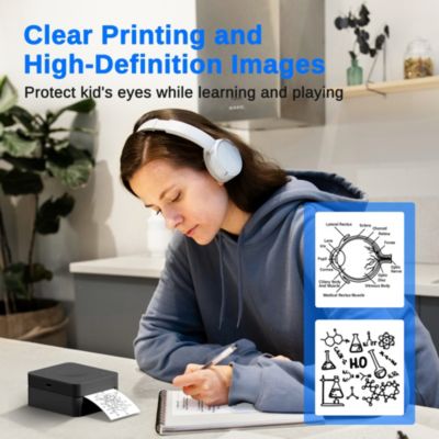 Nelko PM230 Mini Bluetooth Sticker Printer – Portable Thermal Printer with 3 Paper Rolls, Templates for Phone/Tablet – Easy Labeling Anywhere