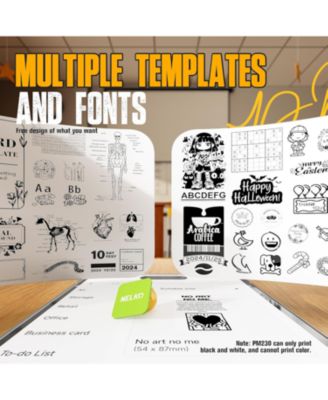 Nelko PM230 Mini Bluetooth Sticker Printer – Portable Thermal Printer with 3 Paper Rolls, Templates for Phone/Tablet – Easy Labeling Anywhere