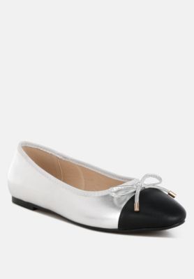 Womens Minato Two Tone Ballet Flats