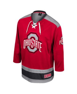 Men's Scarlet Ohio State Buckeyes Athletic Machine Fashion Hockey Jersey