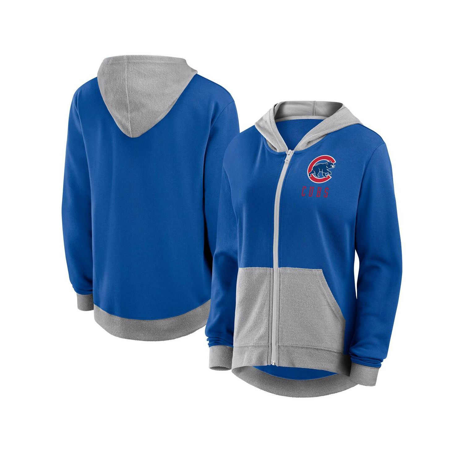 Women's Royal Chicago Cubs Hit It French Terry Full-Zip Hoodie