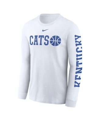 Men's White Kentucky Wildcats Basketball Icon Two-Hit Long Sleeve T-Shirt