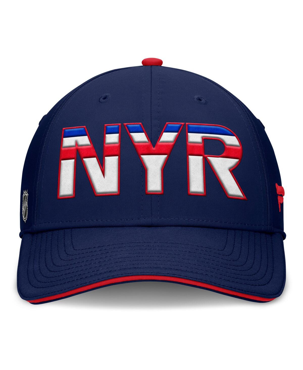 Fanatics Men's Navy/red New York Rangers Authentic Pro Rink Team Code Flex Hat In Navy,red