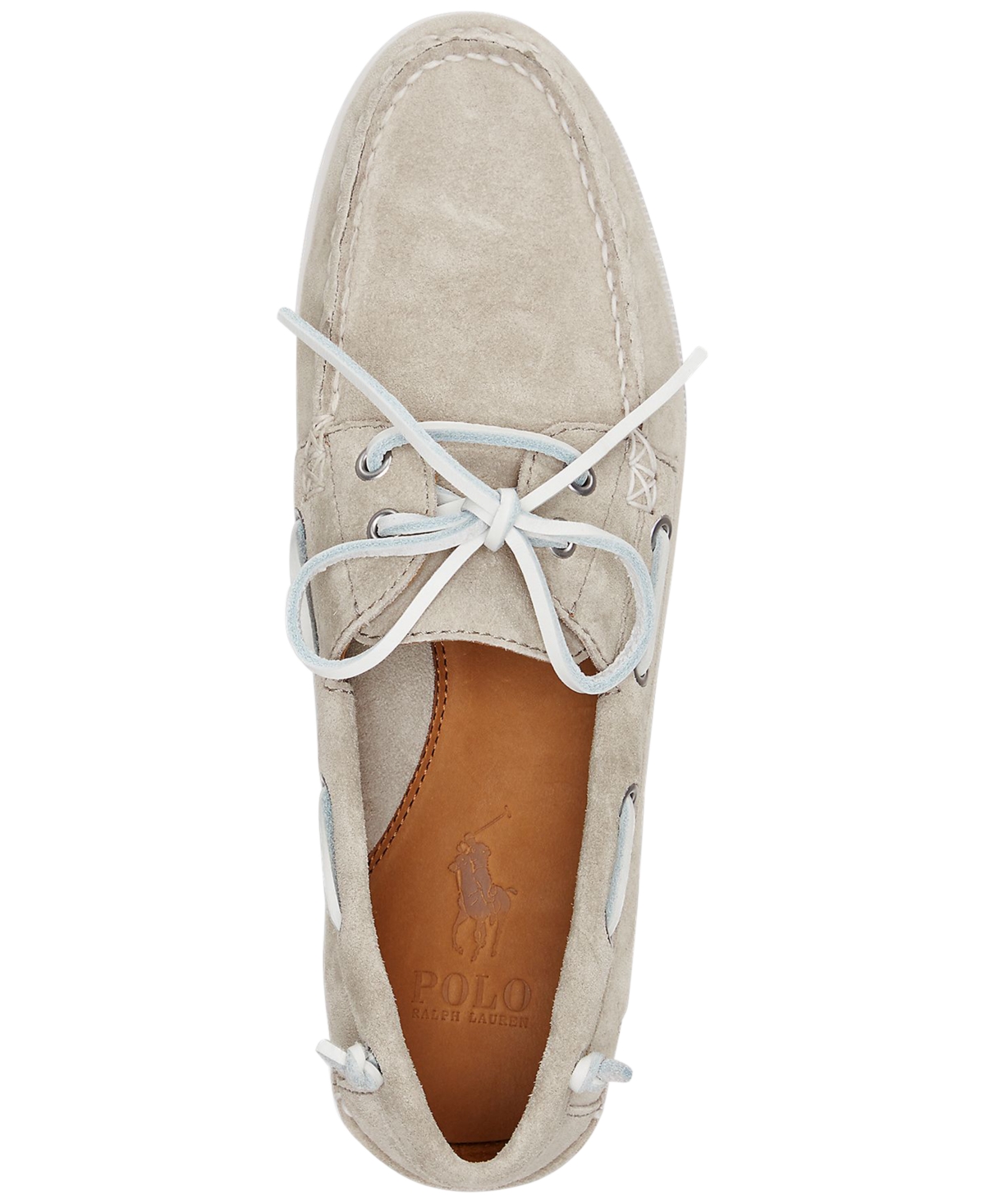 Shop Polo Ralph Lauren Men's Merton Suede Boat Shoe In Milkshake