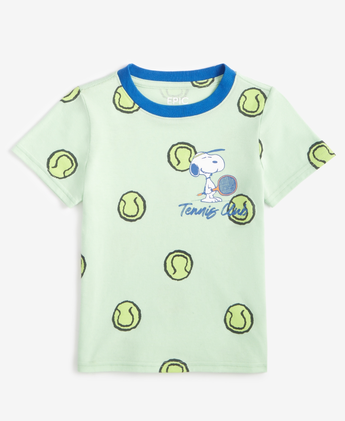 Epic Threads Toddler Boys Short-sleeve Snoopy Tennis T-shirt, Exclusively At Macy's In Green Ash