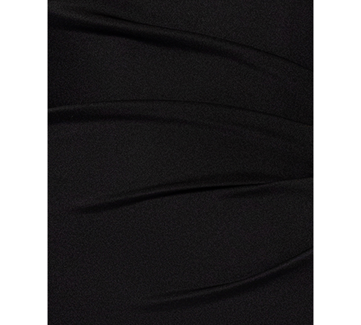 Xscape Plus Size Cascading One-shoulder Gown In Black