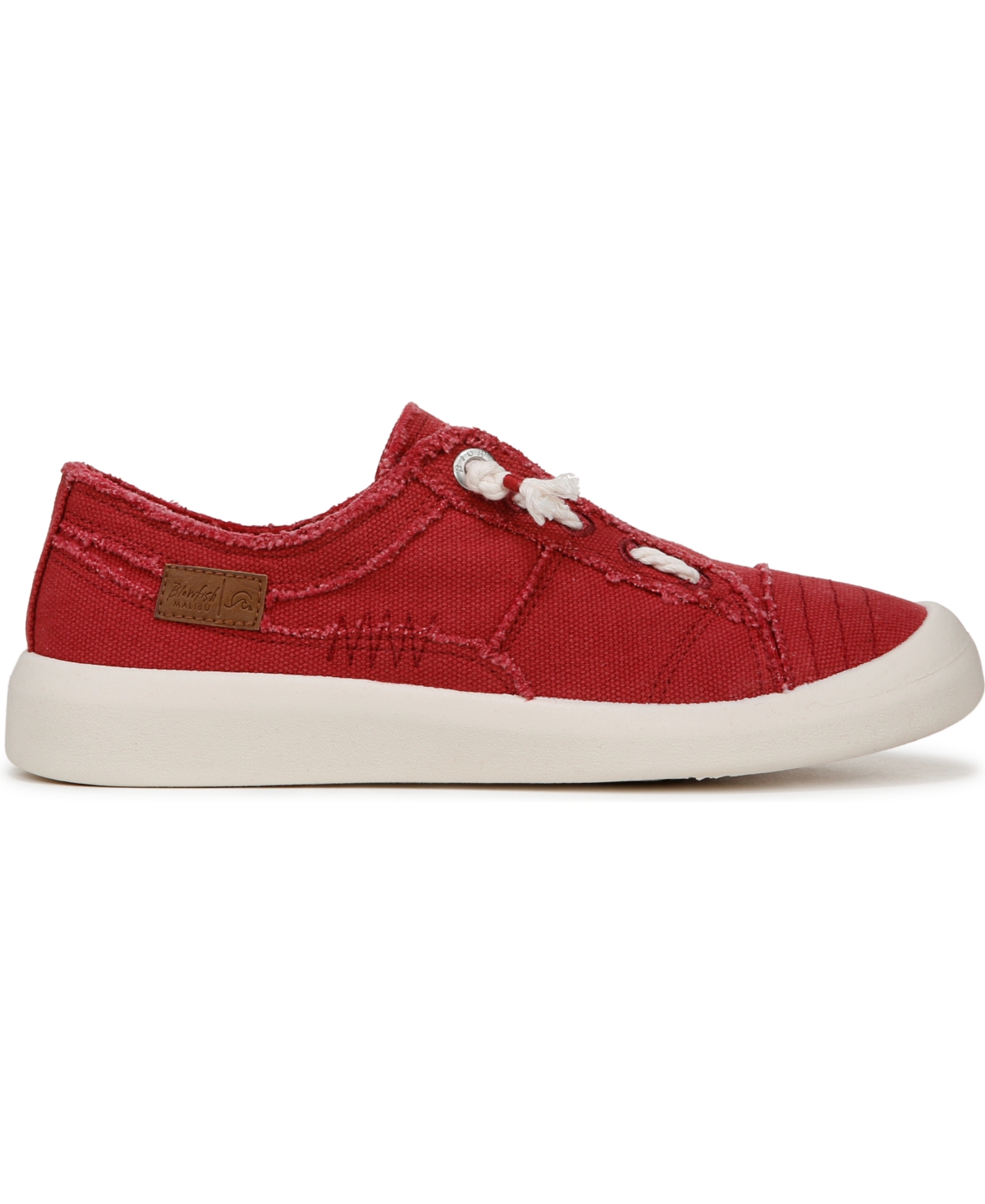 Blowfish Malibu Women's Beachside Round Toe Slip On Sneakers In Pompeiian Red Canvas