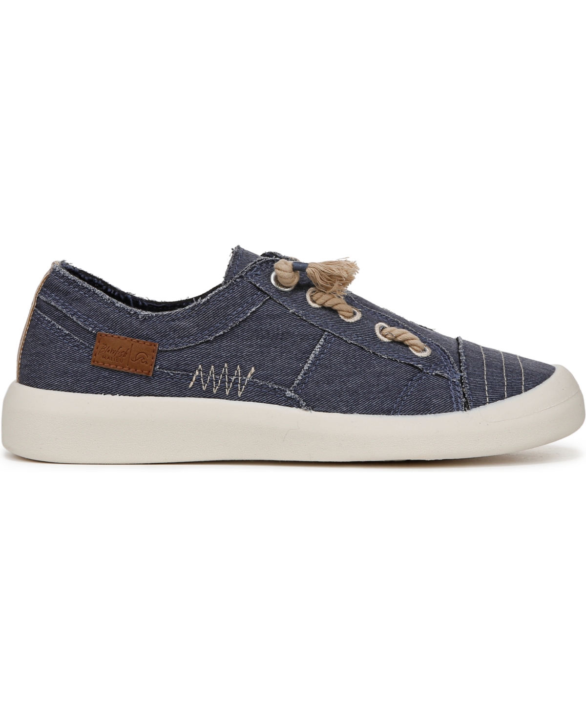 Blowfish Malibu Women's Beachside Round Toe Slip On Sneakers In Navy Twill Fabric