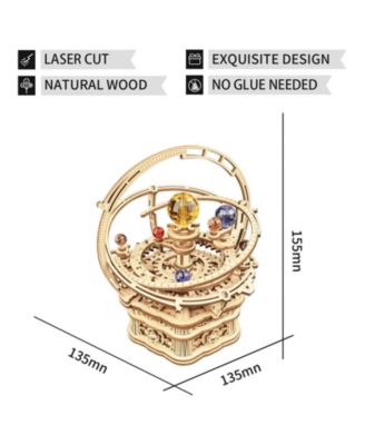 3D Wooden Puzzles Starry Night Series Model Kits Creative Gift for Kids, Beige, 5.3"5.3"6.1"