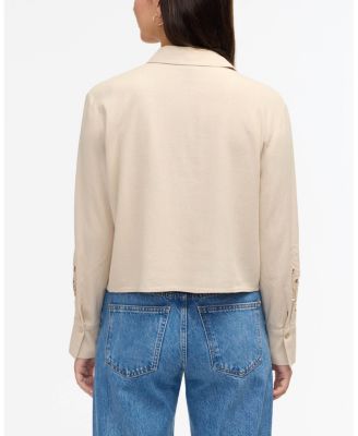 Women s Cropped Shirt with Embroidery