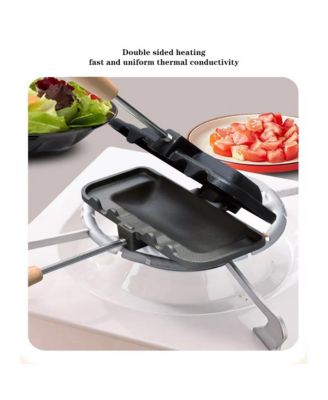 Sandwich Maker, Double-Sided Hot Dog Toaster, Nonstick Sandwich Skillet With Removable Handle, Sandwich Baking Pan For Breakfast Pancakes Omelets