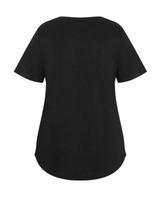 Plus Size Curved Hem Tee