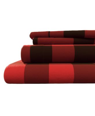 Ultra-Soft Turkish Cotton Plaid Flannel Sheet Set