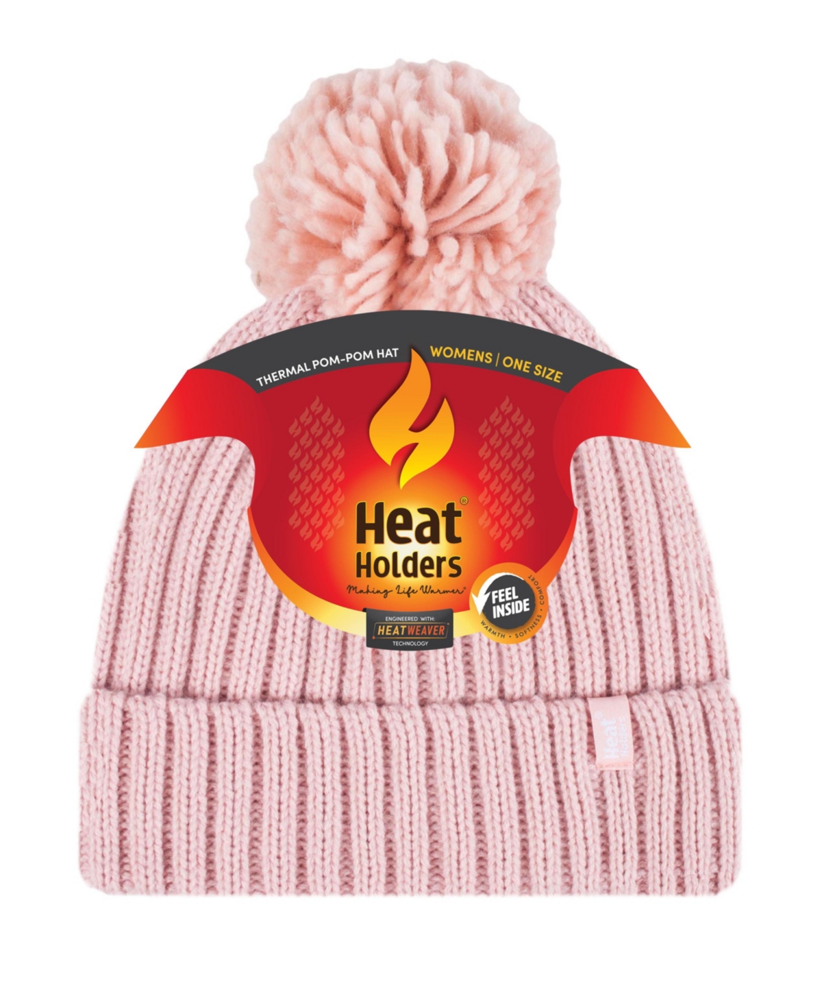 Heat Holders Arden Pom-pom Hat In Dusty Pink