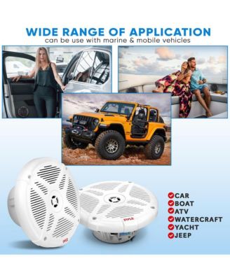 6.5'' Waterproof Marine Speakers with Bluetooth Amplifier, 4-Speaker System