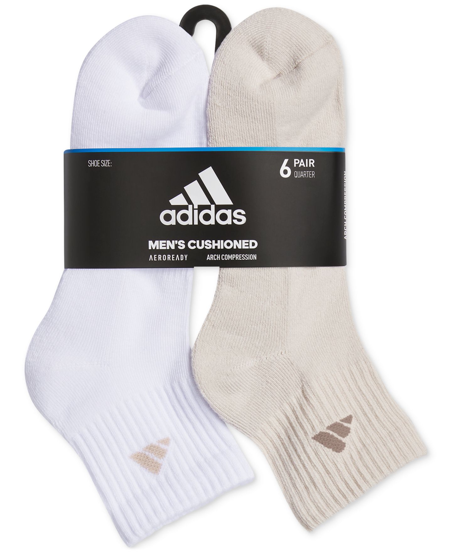 Носки для мужчин, укороченные, с логотипом — adidas, цвет: Бежевый — фото 3