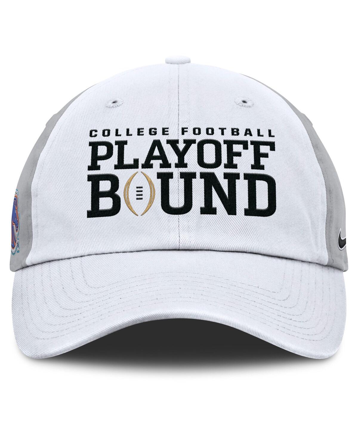Nike Men's And Women's White/gray Boise State Broncos 2024 College Football Playoff Club Adjustable Hat In White,gray