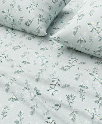 Ultra-Soft Turkish Cotton Flannel Winter Floral Print Sheet