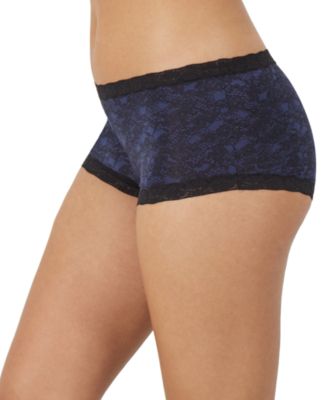 Lace Trim Microfiber Boyshort Underwear 40760