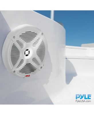 6.5" Water-Resistant Rated Marine Speakers with Wireless RF Streaming Support (Supplemental Speakers for Model: 'PLMRF65MW')