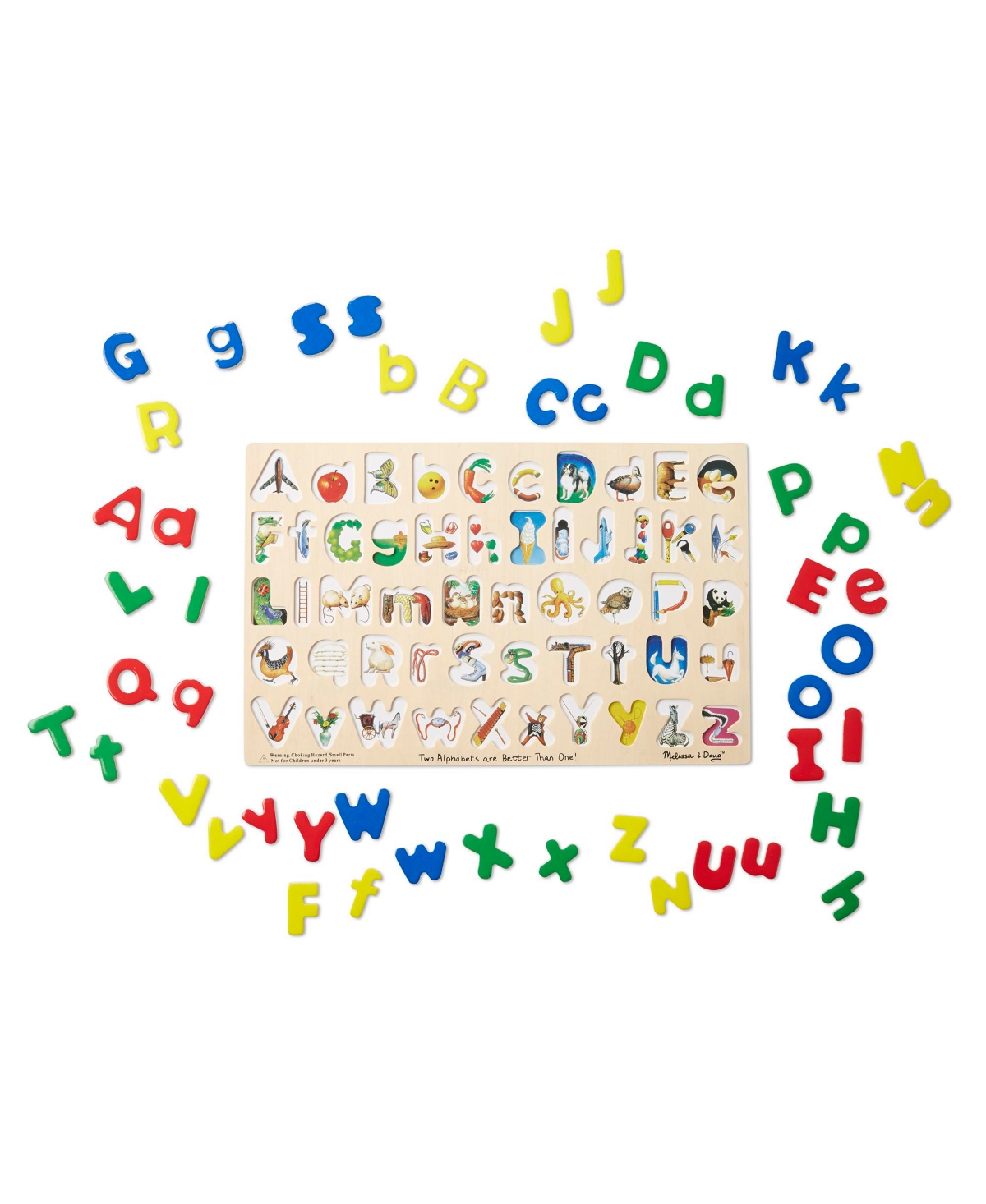 Melissa & Doug Upper And Lowercase Alphabet Letter Wooden Puzzle In Multi
