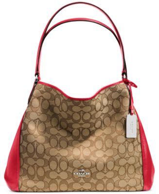 COACH Edie Shoulder Bag 31 in Signature Jacquard Macy s