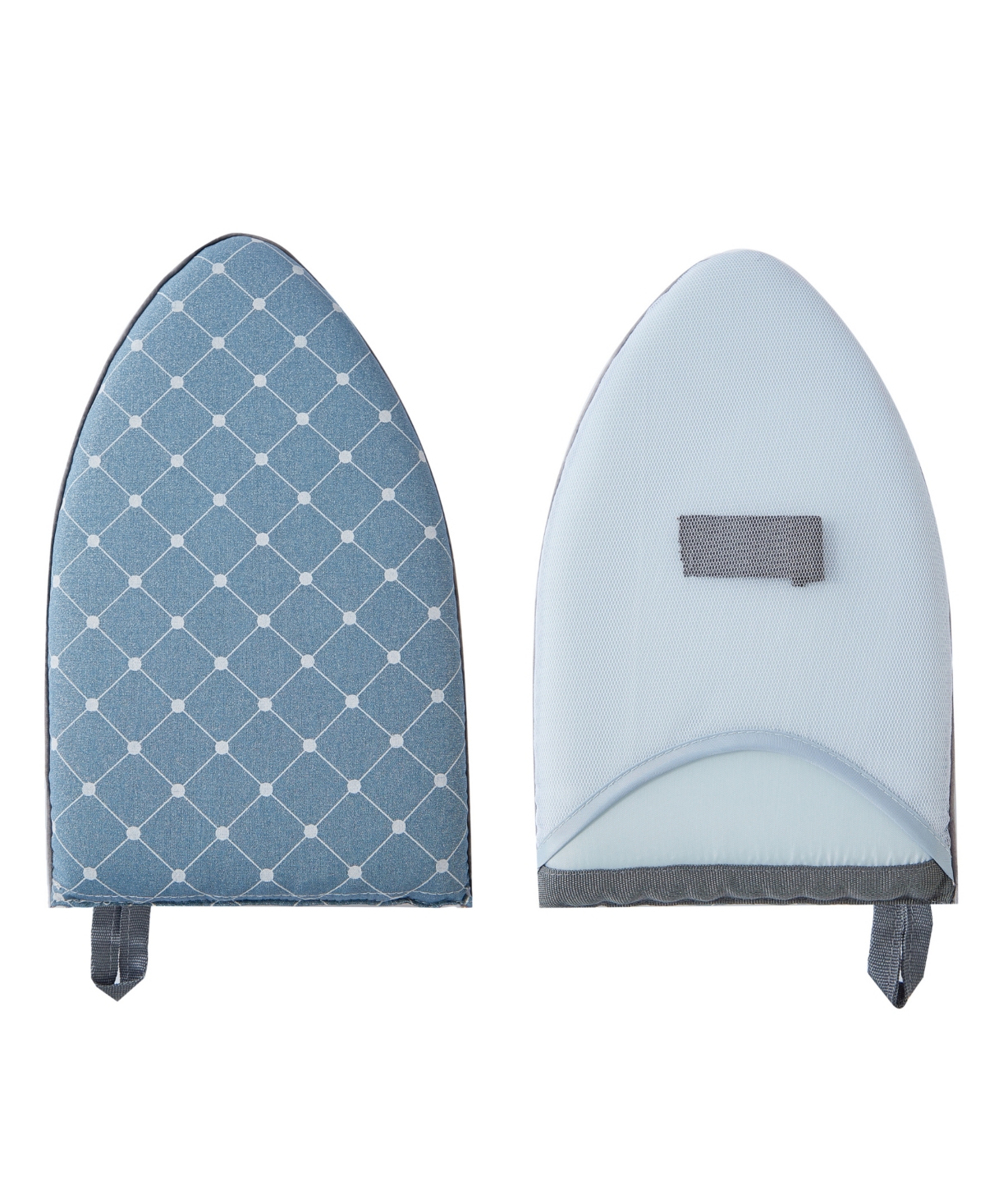 Protective Garment Steaming Mitt with Finger Loop - Light Blue