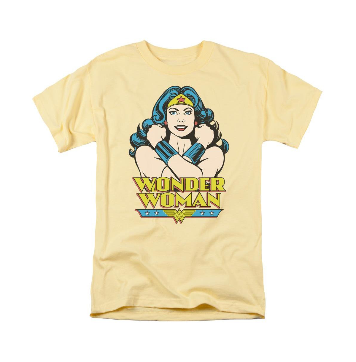Big & Tall Dc Comics Wonder Woman Wonder At Large Short Sleeve Adult Tee / T-Shirt - Yellow