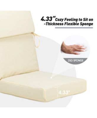 Outdoor Chair Cushion 20.5x20.5x4.33 inches Patio Furniture Seat Cushion - Set of 4