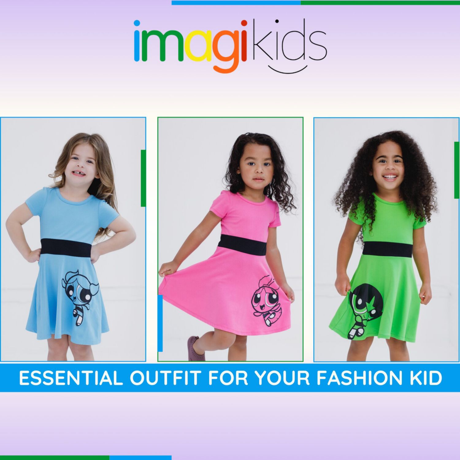 Toddler Girls The Powerpuff The Powerpuff Cosplay Dress to (2T - 14-16