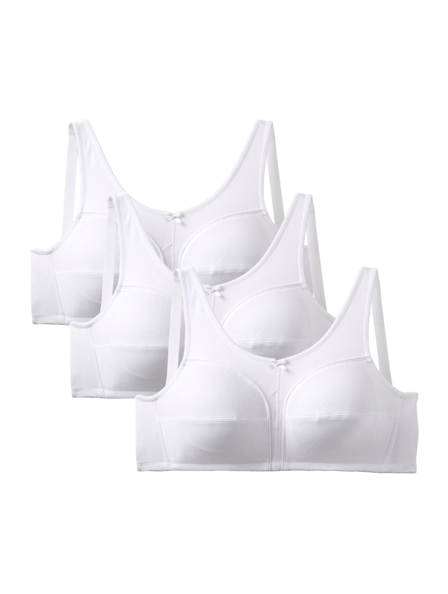 Women's 3-Pack Wireless Light Support Cotton Bra
