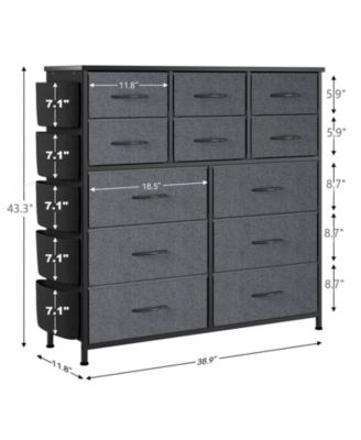 12 Drawer Dresser for for Bedroom, Fabric Dressers & Chest of Drawers