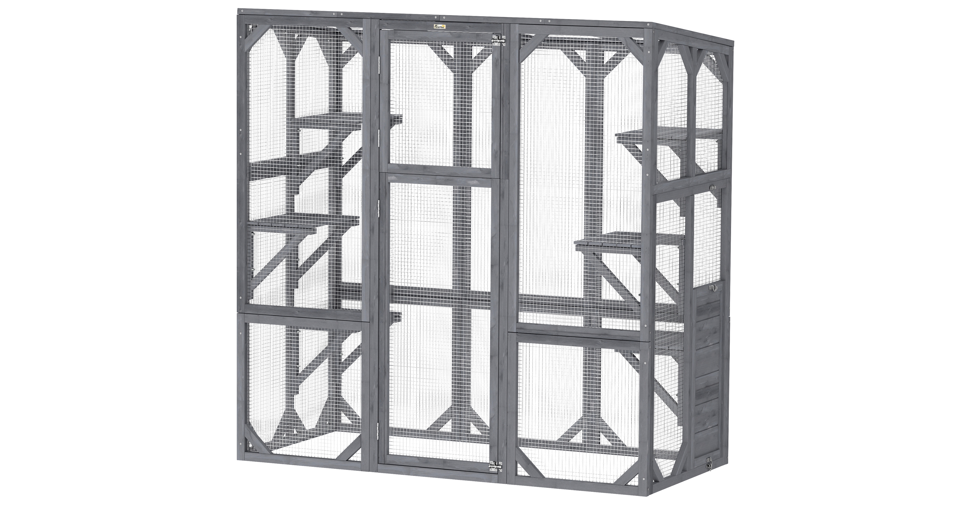 PawHut Catio Outdoor Cat Enclosure for 1-3 Cats, 59" x 28" x 60",