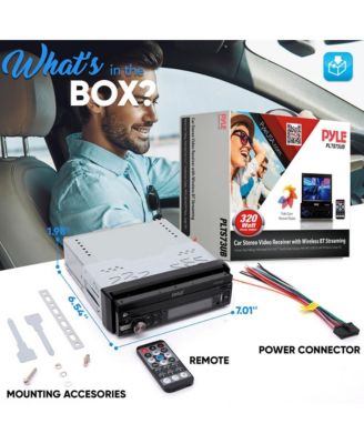 Single DIN Car Stereo Receiver, 7   Motorized Touchscreen, Bluetooth, 320W