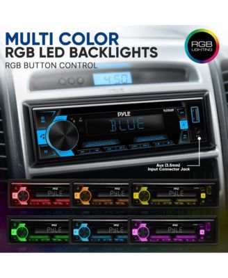 Single DIN Bluetooth CD/MP3 Stereo Receiver with USB, AUX, AM/FM Radio, 300W